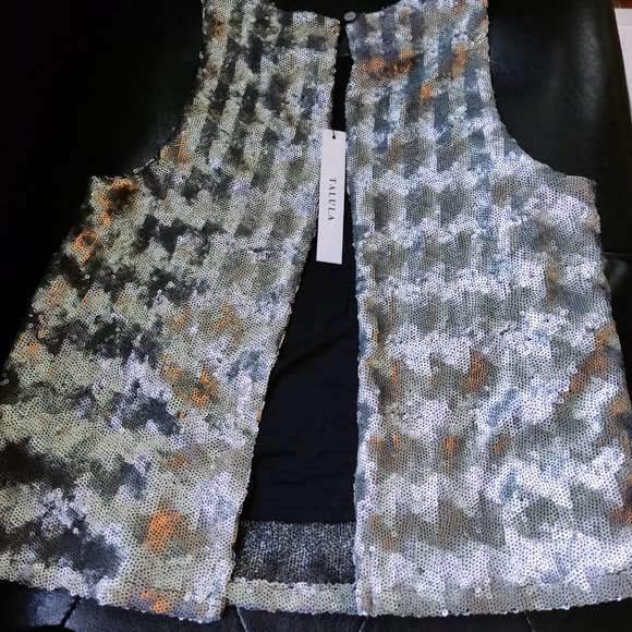 Aritzia Talula Women XXS Cheniston Blouse in Matte Silver, BNWT - Picture 4 of 4